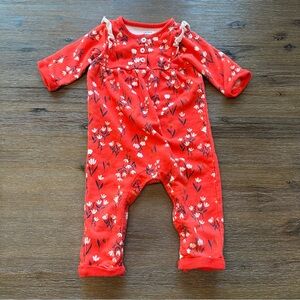 4/20$ Carter's Baby Floral One Piece Jumpsuit Romper size 9 months